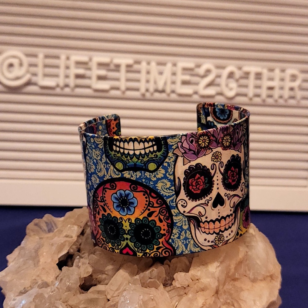 Sugar Skull Cuff Bracelet